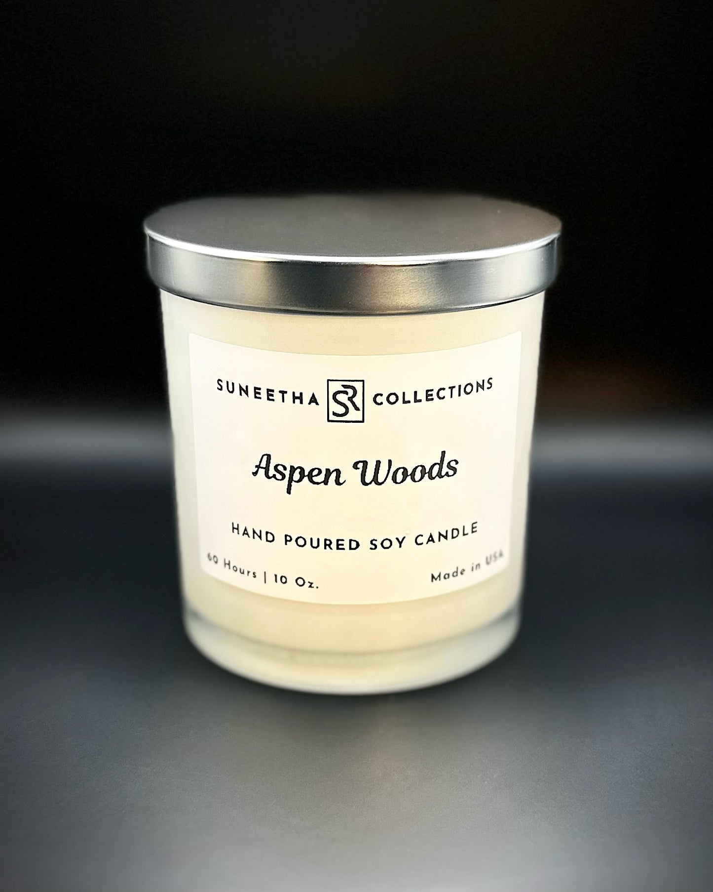 AspenWoods 10Oz White Jar CloseLid